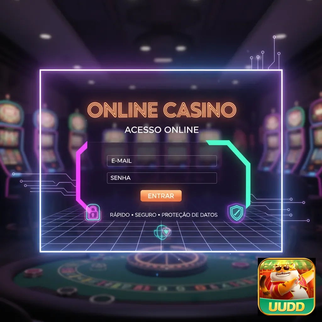Tela de login do cassino online uudd com campos de acesso.