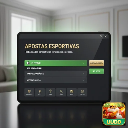 Tela de apostas esportivas do site uudd com várias opções.