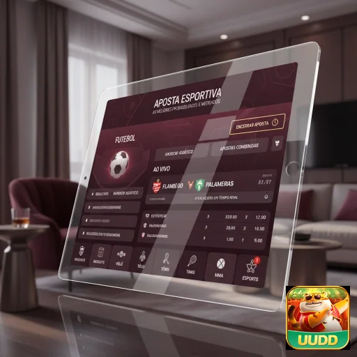 uudd exibe apostas esportivas em tablet com interface clara.