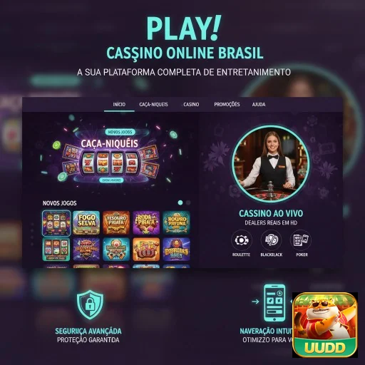 Interface da plataforma uudd mostrando jogos e dealer ao vivo.