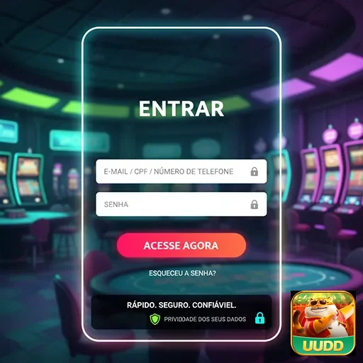 Tela de login da plataforma uudd com opções de acesso.