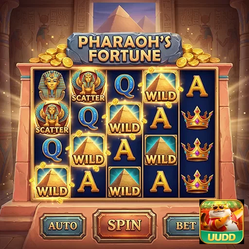 Imagem do caça-níquel 'Pharaoh's Fortune' no uudd.