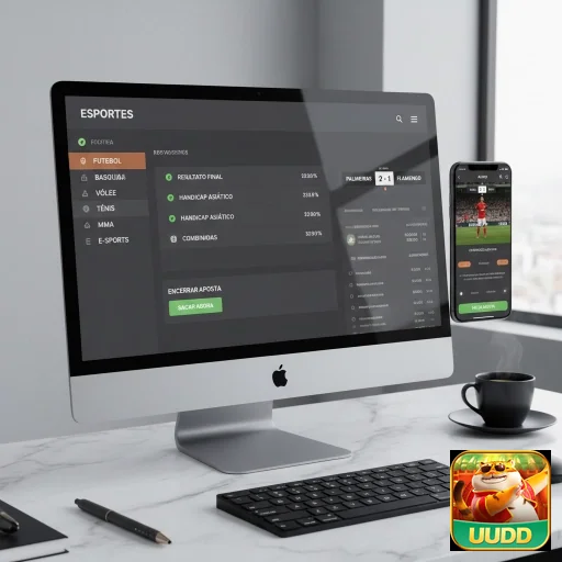 uudd exibe opções de jogos e apostas em um desktop.
