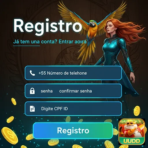 Tela de registro da uudd com campos para informações do usuário.